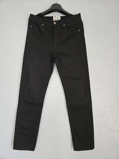 Pre-owned Acne Studios Town Stay Cash Black Denim Skinny Jeans