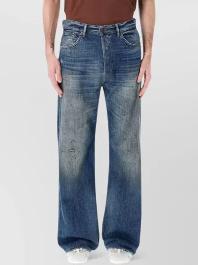 Acne Studios Trafalgar Denim Trousers Belt Loops Design In Blue
