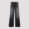 Acne Studios Trafalgar Wide Leg Jeans With Faded Effect In Black