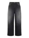 Acne Studios Trafalgar Wide Leg Jeans With Faded Effect In Black