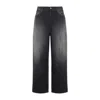 Acne Studios Trafalgar Wide Leg Jeans With Faded Effect In Black