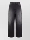 Acne Studios Trafalgar Wide Leg Jeans With Faded Effect In Black