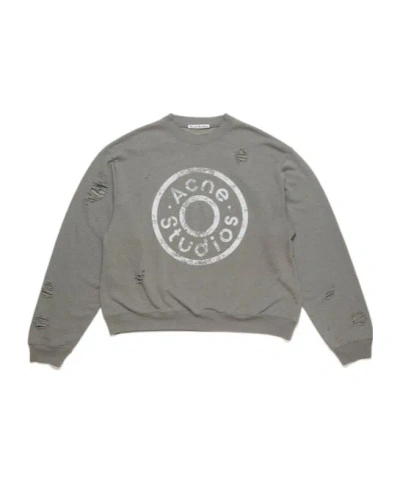 ACNE STUDIOS ACNE STUDIOS LOGO PRINTED DISTRESSED SWEATSHIRT