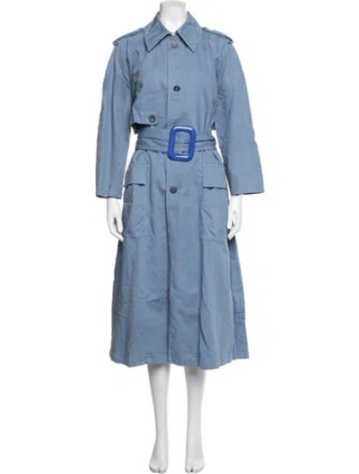 Pre-owned Acne Studios Trench Coat In Blue