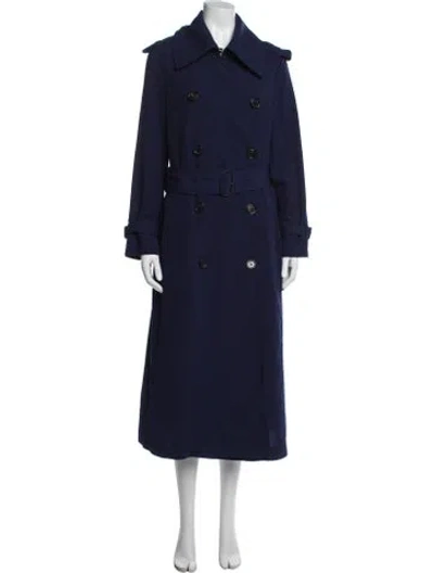 Pre-owned Acne Studios Trench Coat In Blue