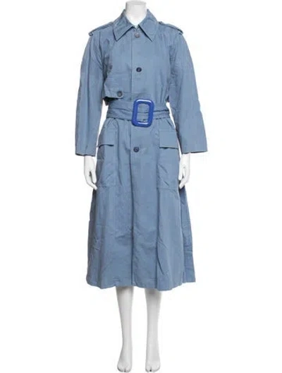 Pre-owned Acne Studios Trench Coat In Blue