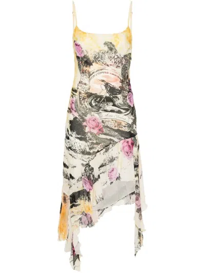 ACNE STUDIOS PRINTED CREPE MINI DRESS