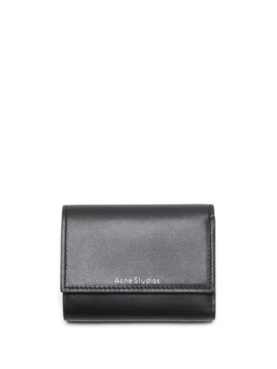 ACNE STUDIOS TRI-FOLD LEATHER WALLET