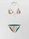 Acne Studios Triangle Bikini Set Low Rise Side Tie In Multi