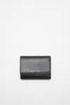 Acne Studios Trifold Leather Wallet In Black