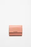 Acne Studios Trifold Leather Wallet In Salmon Pink