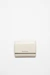 Acne Studios Trifold Leather Wallet In Neutral