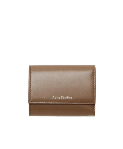 Acne Studios Tri-fold Wallet In Brown