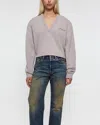 Acne Studios V-neck Embroidered Sweater In Gray