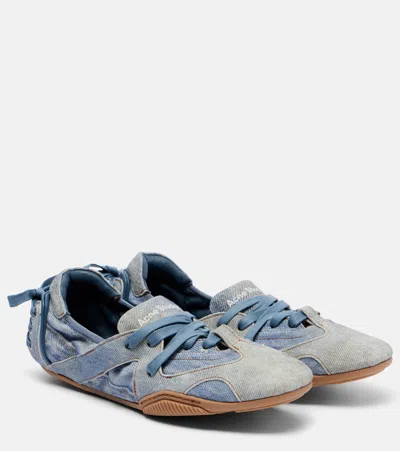 Acne Studios Trompe L'ail Leather Flats In Multi