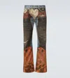 Acne Studios 2010 Printed Straight-leg Jeans In Gray