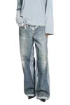 Acne Studios Trompe L Oeil Jeans Mid Rise Trousers In Blue