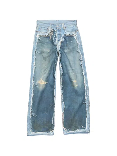 Acne Studios Trompe Loeil Denim Jeans In Blue
