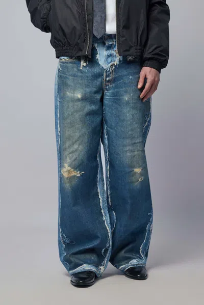 Acne Studios Trompe L'oeil Jeans - 1981 In Blue