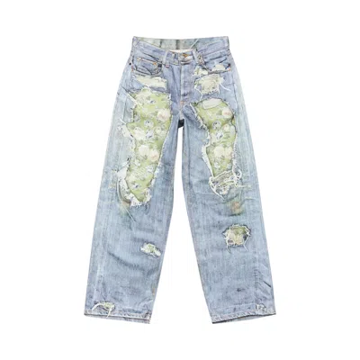 Pre-owned Acne Studios Trompe L'oeil Jeans 'blue/green' | Women's Size S