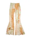 Acne Studios Trompe L'oeil Print Flared Trousers In Multi