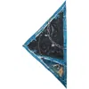 Acne Studios Printed Silk Scarf In Black