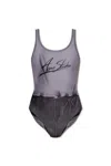 Acne Studios Bedruckter Badeanzug In Black