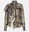 Acne Studios Trompe L'oeil Tie-neck Silk Blouse In Multi