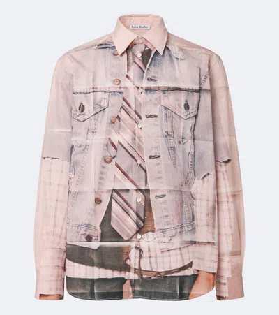 Acne Studios Sarona Ls Photopaper Tlo Poplin In Pink