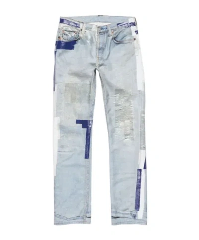 Acne Studios Trompe-l'œil Tape Jeans In Blue