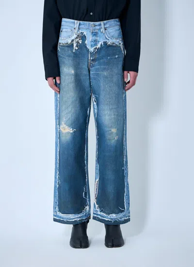 Acne Studios Trompe-l'oeil Jeans In Blue