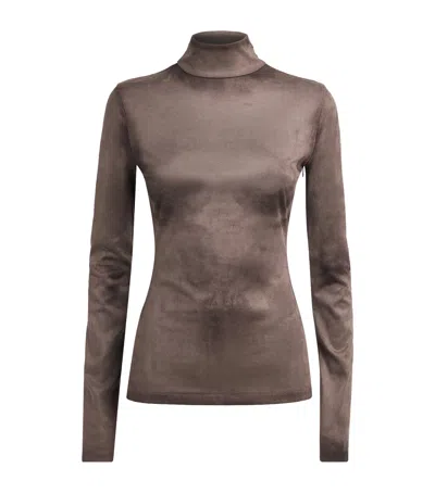 Acne Studios Trompe-l'oeil Long-sleeve T-shirt In Brown