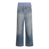 Acne Studios Trompe-loeil Print Trousers In Blue