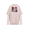Acne Studios Distressed Crew Neck T-shirt With Mesh Sleeves