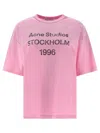 Acne Studios Logo T-shirt Cotton Candy Pink In Cotton Candy Pink