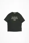 Acne Studios Logo T-shirt Faded Black In Faded Black