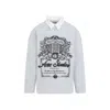 Acne Studios Long Sleeve Graphic Print T-shirt In Gray