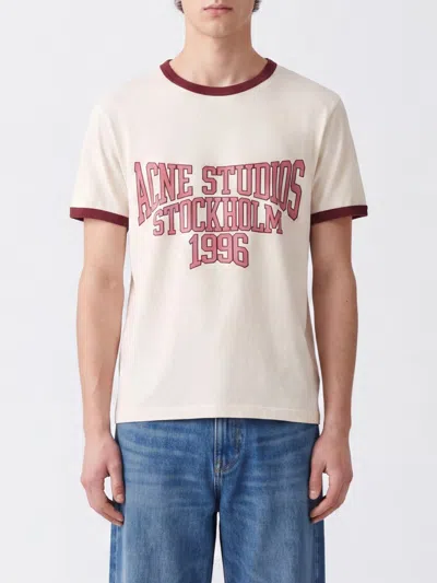 Acne Studios T-shirt Men Color White In Multi