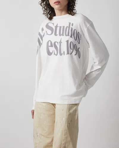 Acne Studios T-shirt Relaxed Fit Graphic In White
