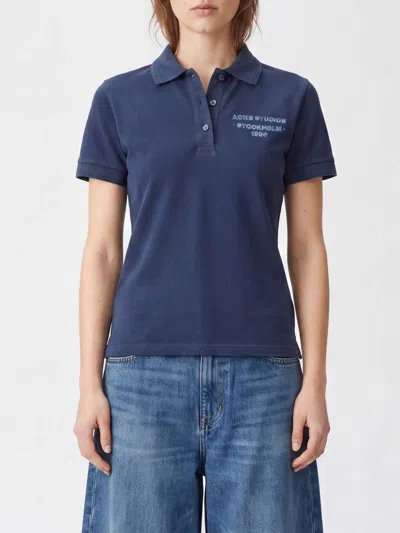 Acne Studios T-shirt Woman In Blue
