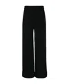 Acne Studios Turn-up Wide-leg Trousers In Black
