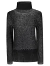 Acne Studios Turtleneck Knitted Sweaters In Anthracite Grey