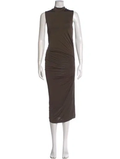 Pre-owned Acne Studios Turtleneck Long Dress In Brown