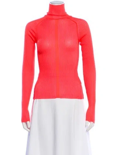 Pre-owned Acne Studios Turtleneck Long Sleeve Top In Orange