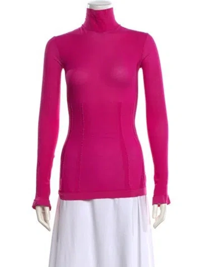 Pre-owned Acne Studios Turtleneck Long Sleeve Top In Pink