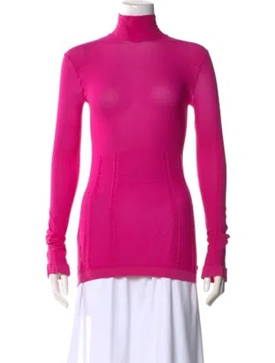 Pre-owned Acne Studios Turtleneck Long Sleeve Top In Pink