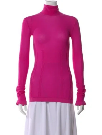 Pre-owned Acne Studios Turtleneck Long Sleeve Top In Pink