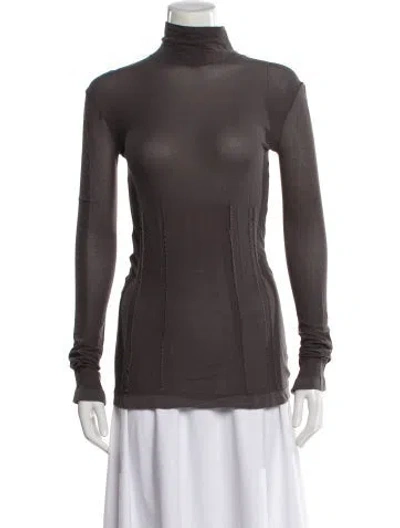 Pre-owned Acne Studios Turtleneck Long Sleeve Top W/ Tags In Gray
