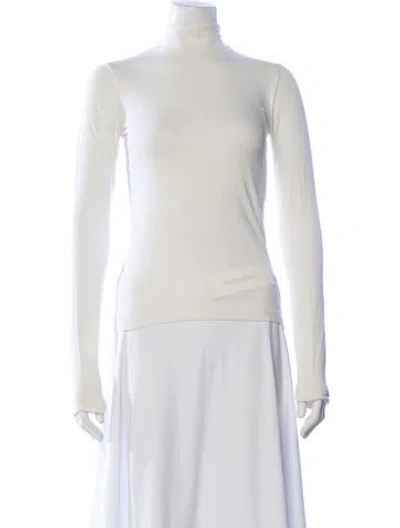 Pre-owned Acne Studios Turtleneck Long Sleeve Top In White