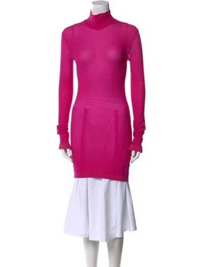 Pre-owned Acne Studios Turtleneck Long Sleeve Tunic In Pink